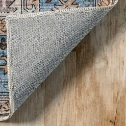 Sale Kirklands Home Blue Distressed Medallion Washable Area Rug, 8x10