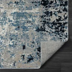 Outlet Kirklands Home Blue Distressed Washable Area Rug, 7x9