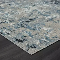 Outlet Kirklands Home Blue Distressed Washable Area Rug, 7x9