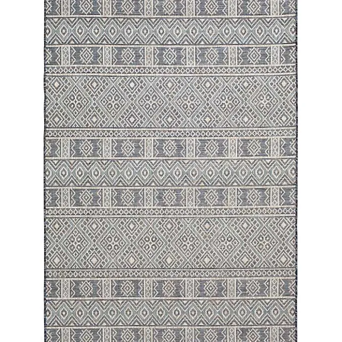 Kirklands Home Draya Indoor/Outdoor Area Rug, 5x7 Blue