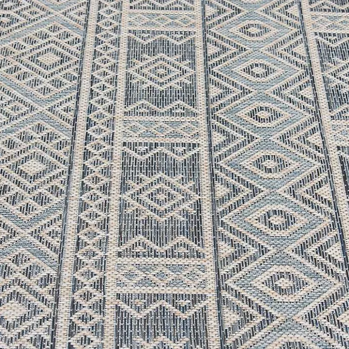 Kirklands Home Draya Indoor/Outdoor Area Rug, 5x7 Blue