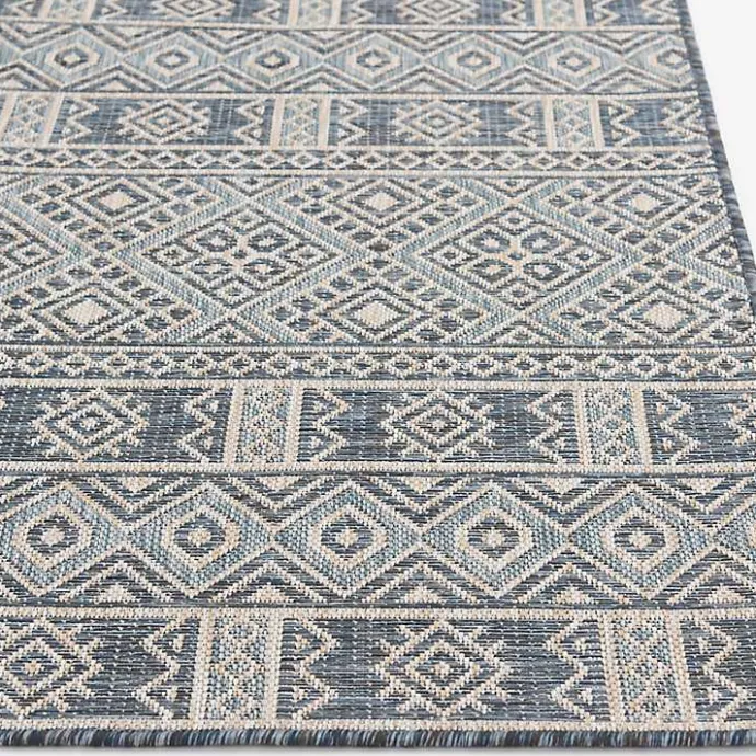 Kirklands Home Draya Indoor/Outdoor Area Rug, 5x7 Blue