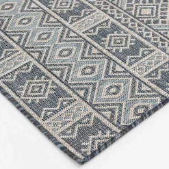 Kirklands Home Draya Indoor/Outdoor Area Rug, 5x7 Blue