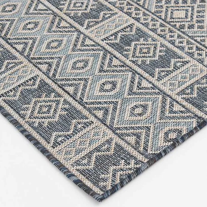 Kirklands Home Draya Indoor/Outdoor Area Rug, 5x7 Blue