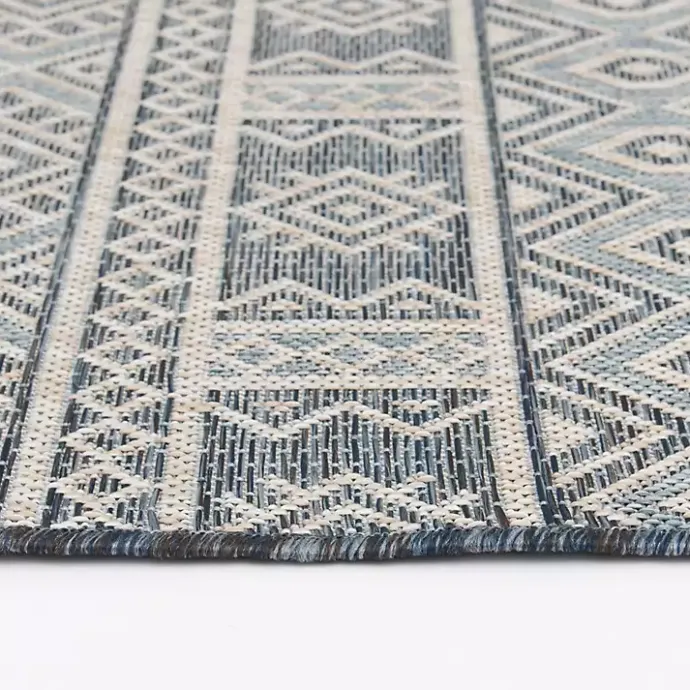 Kirklands Home Draya Indoor/Outdoor Area Rug, 5x7 Blue
