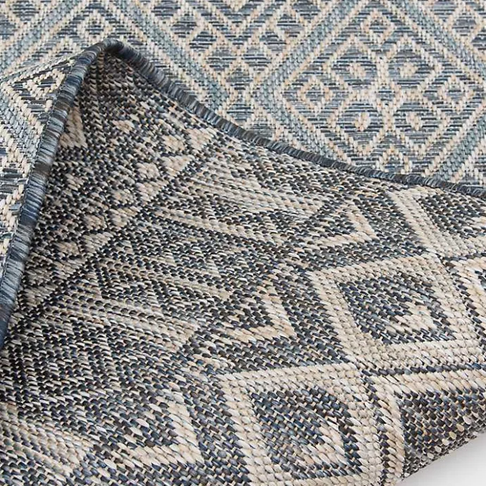 Kirklands Home Draya Indoor/Outdoor Area Rug, 5x7 Blue