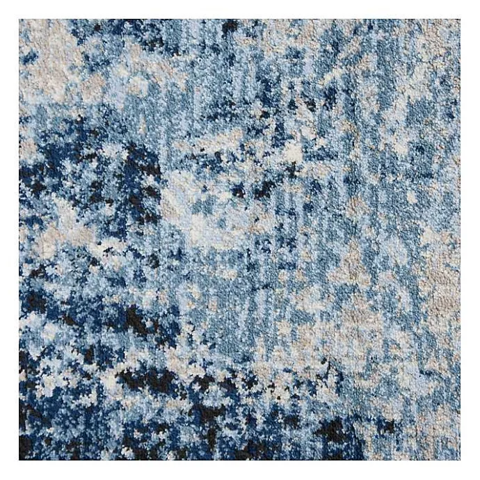 Kirklands Home Blue Edward Overdyed Area Rug, 8x10