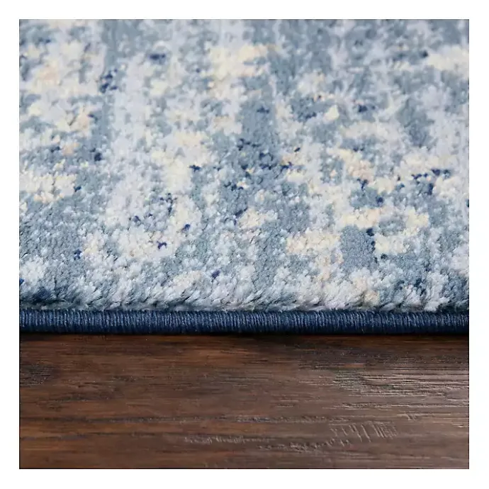Kirklands Home Blue Edward Overdyed Area Rug, 8x10