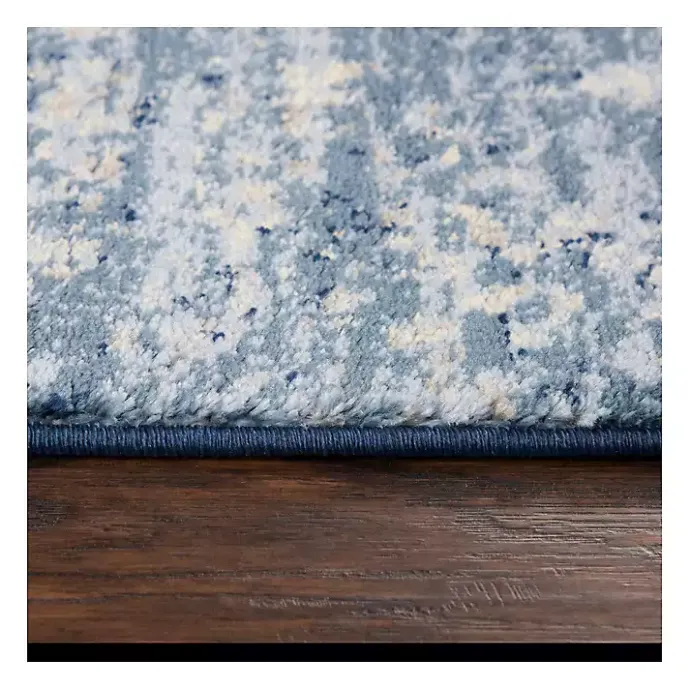 Kirklands Home Blue Edward Overdyed Area Rug, 8x10