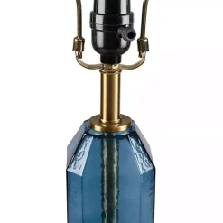 Sale Kirklands Home Faceted Glass Table Lamp Blue
