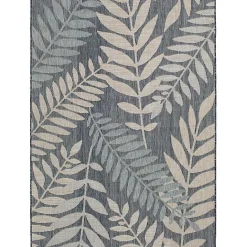 Discount Kirklands Home Fern Leaves Indoor/Outdoor Area Rug, 5x7 Blue