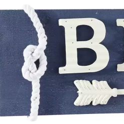 Best Kirklands Home Fir Beach Arrow Coastal Wall Plaque Blue