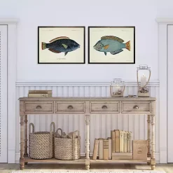 Hot Kirklands Home Blue Fish Framed Art Prints, Set of 2