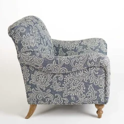 New Kirklands Home Blue Floral English Armchair