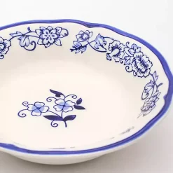 Sale Kirklands Home Blue Floral Hand Painted 16-pc. Dinnerware Set