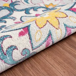 Online Kirklands Home Blue Floral Medallion Outdoor Area Rug, 7x9