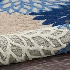 Best Kirklands Home Blue Floral Outdoor Area Rug, 5x7