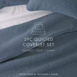 Discount Kirklands Home Floral Stitch 2-pc. Twin Quilt Set Blue