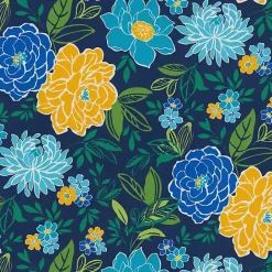 Clearance Kirklands Home Blue Floral Tufted Outdoor Seat Cushions, Set of 2