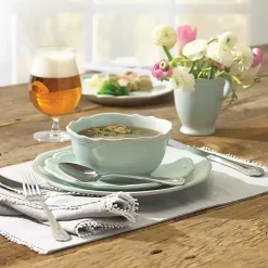 Outlet Kirklands Home French Scalloped Bead 4-pc. Dinnerware Set Blue