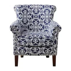 Discount Kirklands Home Fretwork Accent Club Chair Blue