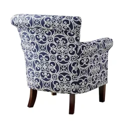 Discount Kirklands Home Fretwork Accent Club Chair Blue