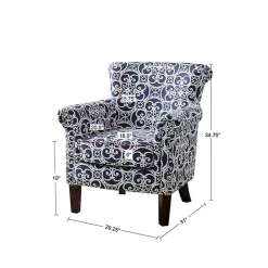 Discount Kirklands Home Fretwork Accent Club Chair Blue