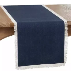Clearance Kirklands Home Fringe Border Table Runner, 72 in. Blue