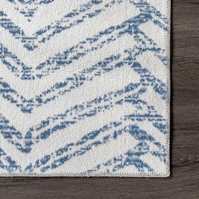 Online Kirklands Home Blue Geometric Pattern Washable Area Rug, 4x6