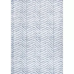Online Kirklands Home Blue Geometric Pattern Washable Area Rug, 5x8