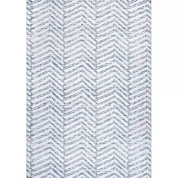Online Kirklands Home Blue Geometric Pattern Washable Area Rug, 5x8