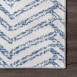 Online Kirklands Home Blue Geometric Pattern Washable Area Rug, 5x8