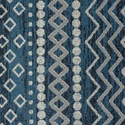 Hot Kirklands Home Geometric Stripe Washable Area Rug, 5x7 Blue