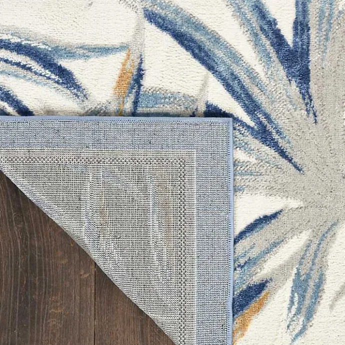Outlet Kirklands Home Blue Grand Leaf Coastal Area Rug, 7x9