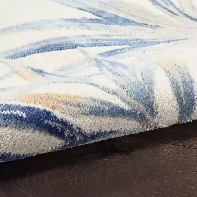 Outlet Kirklands Home Blue Grand Leaf Coastal Area Rug, 7x9