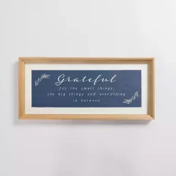 Hot Kirklands Home Grateful Framed Wall Plaque Blue