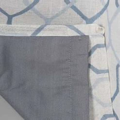 Hot Kirklands Home Blue Interlock Single Curtain Panel, 84 in.