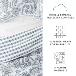 Hot Kirklands Home Blue Jacobean Reversible 2-pc. Twin Quilt Set