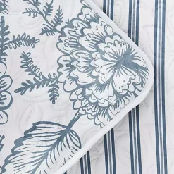 Best Kirklands Home Blue Jacobean Reversible 3-pc. Queen Quilt Set