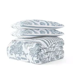 Hot Kirklands Home Blue Jacobean Reversible 3-pc. King Quilt Set