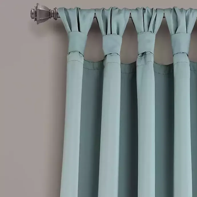Outlet Kirklands Home Knotted Curtain Panel Set, 95 in. Blue