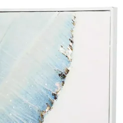 Kirklands Home Blue Leaves Coastal Metal Art Print
