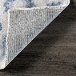 Hot Kirklands Home Blue Leopard Spots Washable Area Rug, 5x8
