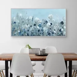 New Kirklands Home Blue Light Garden Framed Canvas Art Print