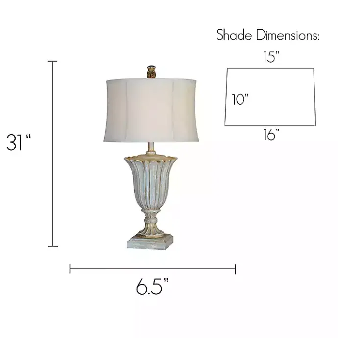 Hot Kirklands Home Blue Lilly Table Lamps, Set of 2 Ivory