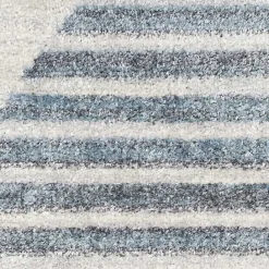 Discount Kirklands Home Blue Linear Geometric Washable Runner, 2x8