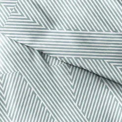 Hot Kirklands Home Blue Linear 3-pc. Queen Duvet Cover Set