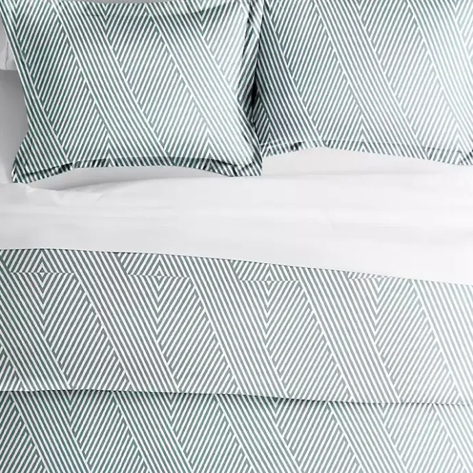 Best Kirklands Home Blue Linear 2-pc. Twin Duvet Cover Set