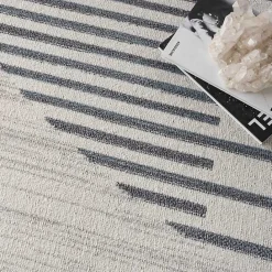 Online Kirklands Home Blue Linear Sphere Washable Area Rug, 7x10