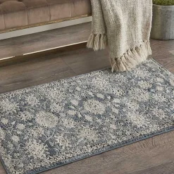 Discount Kirklands Home Blue Lush Vines Accent Rug